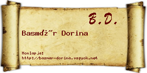 Basmár Dorina névjegykártya